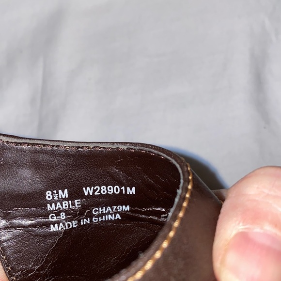 Tommy Hilfiger sling back brown patchwork heels. Size 8.5M Mable - Picture 7 of 12